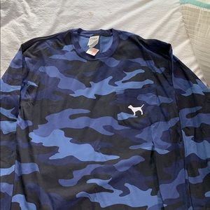 Blue camouflage pink long sleeve
